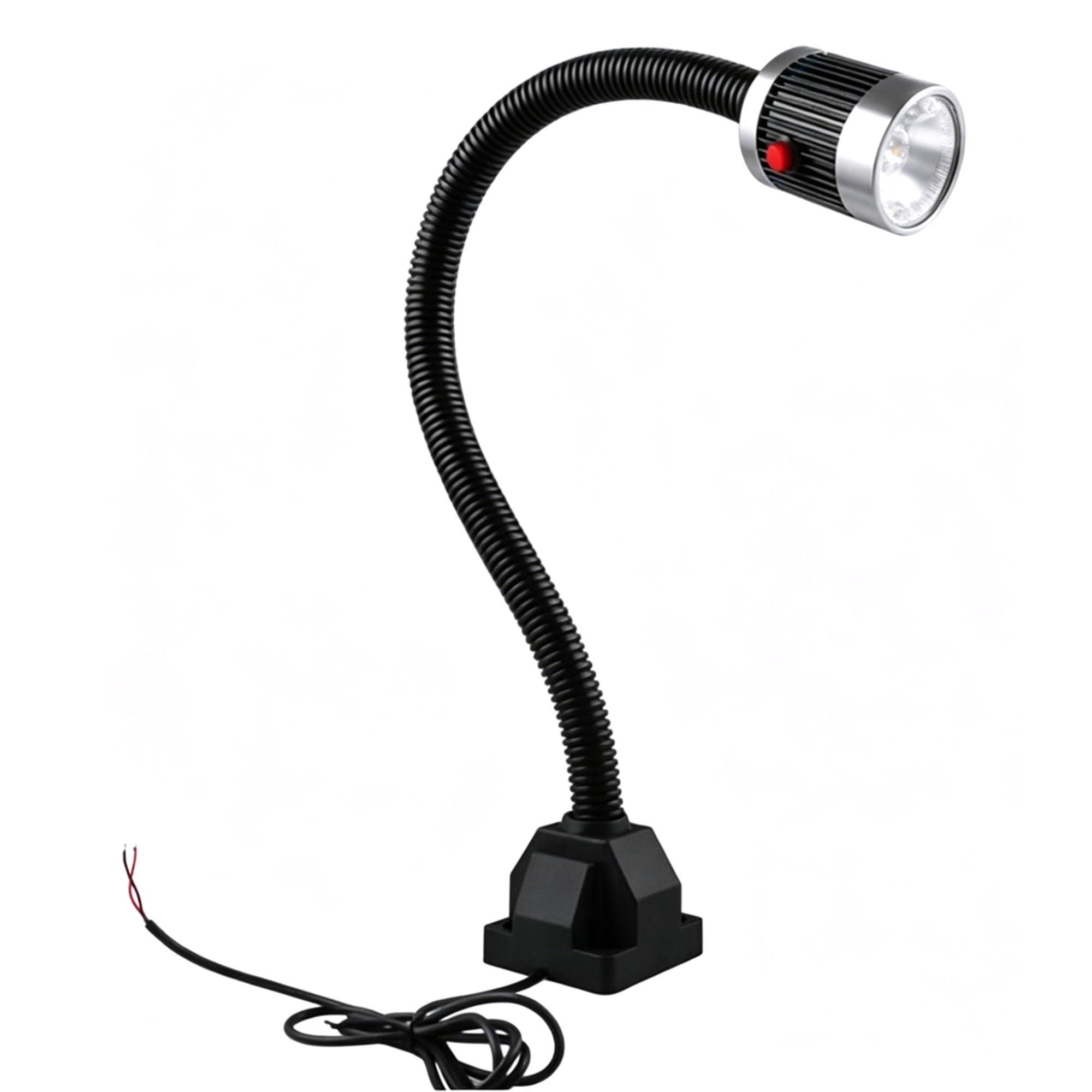 Lampada da Lavoro Industriale a LED, Lampada da Macchina con Collo D'oca Orientabile a 360°, for Trapano a Colonna, Tornio, Officina(24-36V,800mm/31.5in)