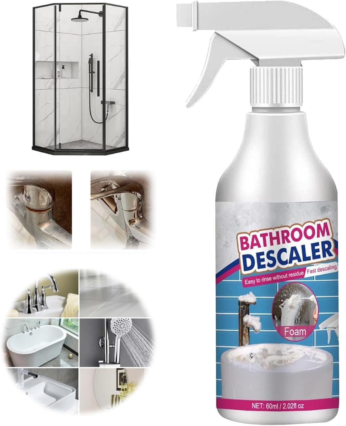 Amazon.com: Bathroom Descaler Cleaner, Stubborn Stains Cleaner ...