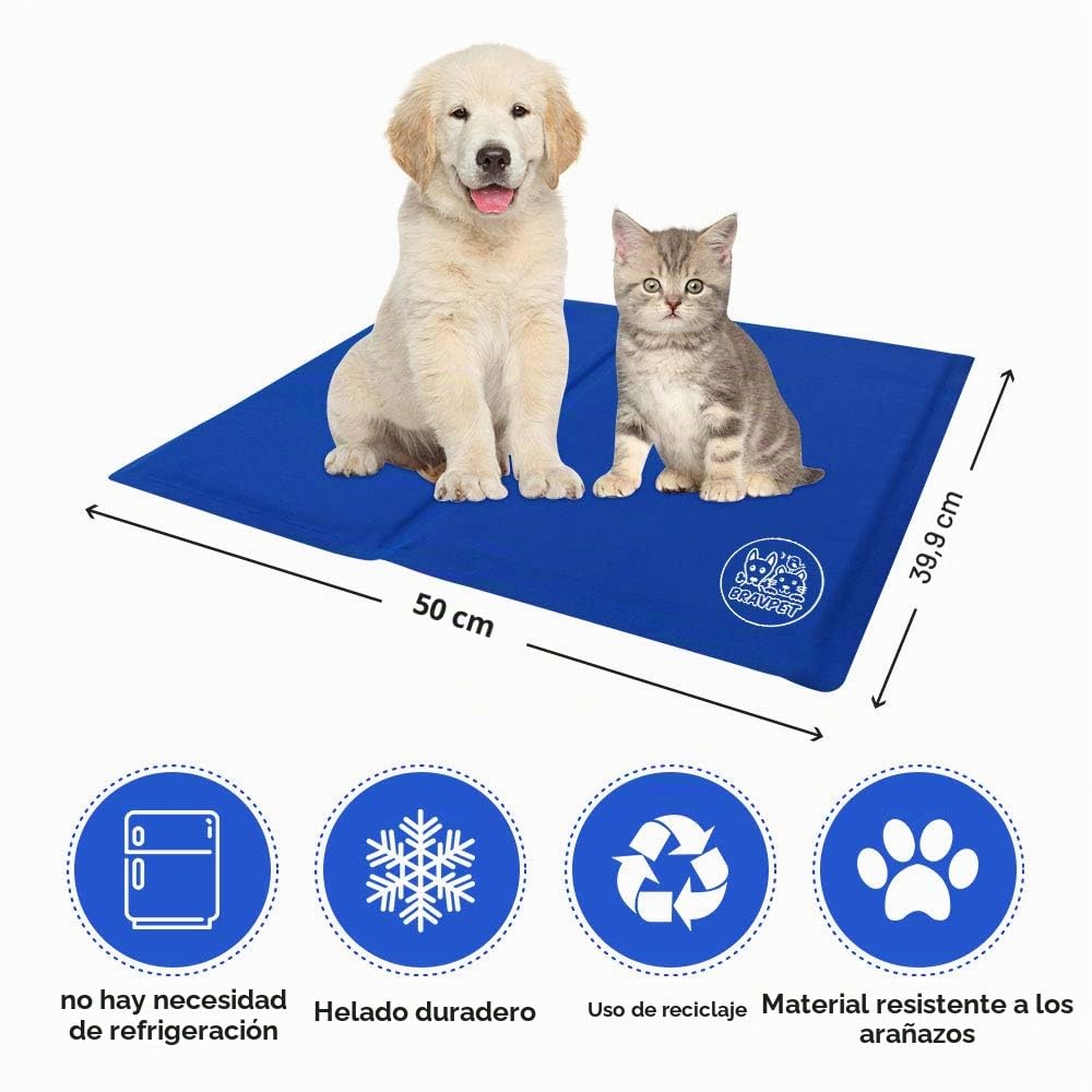 Alfombra Refrescante, Relleno Autorefrigerante para Mascotas, Comodidad para Perros y Gatos (M)