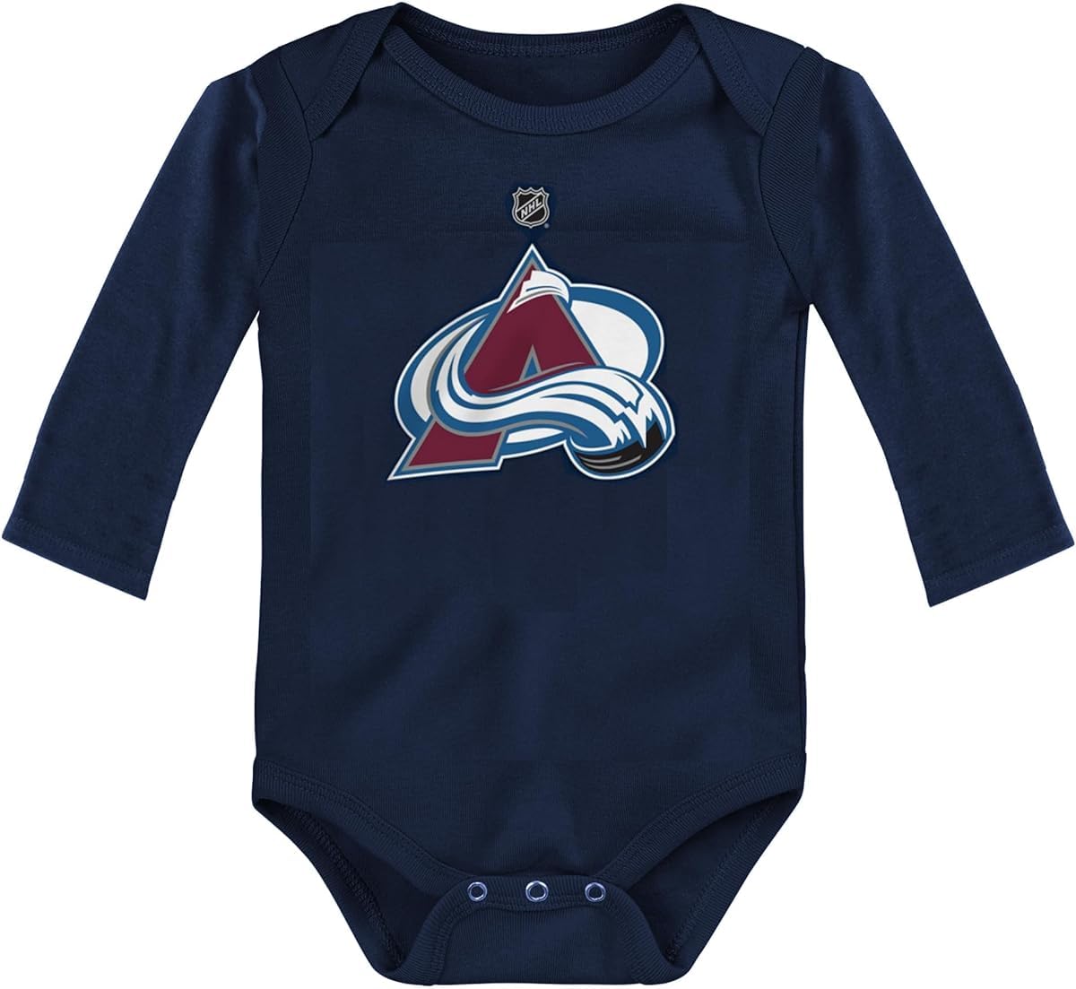 Outerstuff NHL Newborn & Infants 0-24 Months Primary Logo Long Sleeve Onesie Bodysuit Creeper Romper