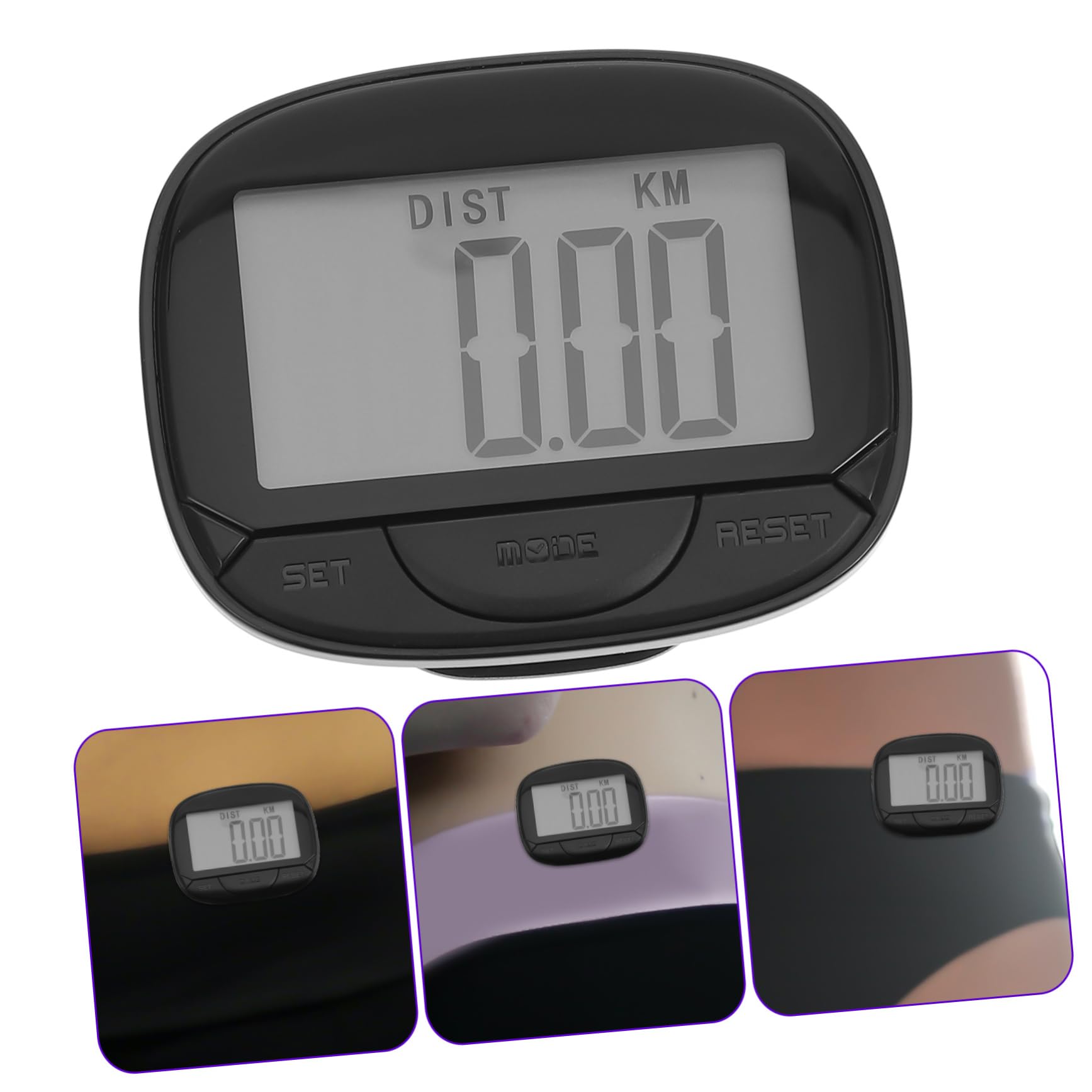 EXAOMBLE 1 Set Professional Fitness Pedometer with Large Screen Display Portable Clip Step Counter for Walking Jogging and Running Accurate Tracking of Steps Calories Burned Random Color