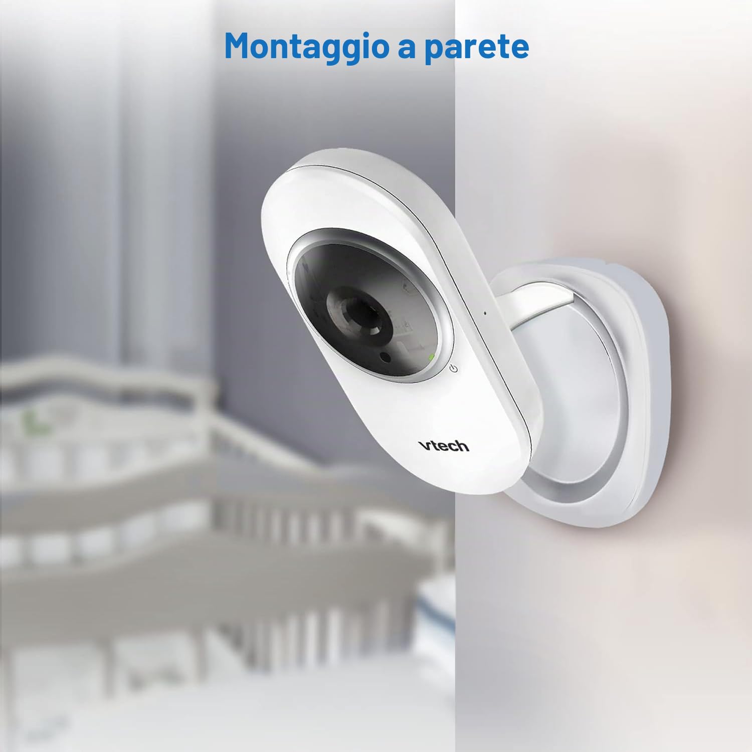 VTech Baby Monitor con Display 2,4", Visione Notturna, Comunicazione Bidirezionale, Sensore di Temperatura, Indicatore Sonoro, Raggio Fino a 300m, Suoni Rilassanti e Ninne Nanne, Senza Wi-Fi: VM320