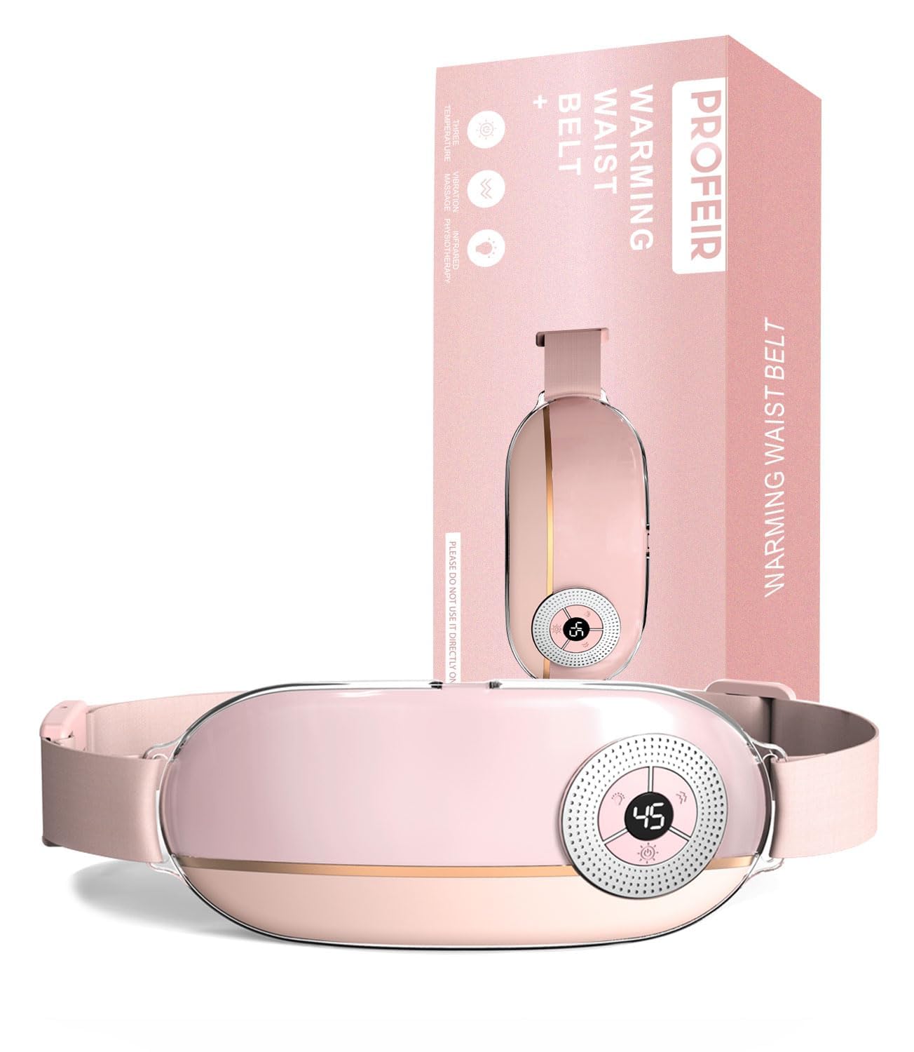 Portable Cordless Heating Pad，Heating Pad 5s Fast Heating，Heating Pads for Cramps with 3 Heat Levels and 3 Massage Modes，Menstrual Heating Pad for Women and Girl (Large-Pink)