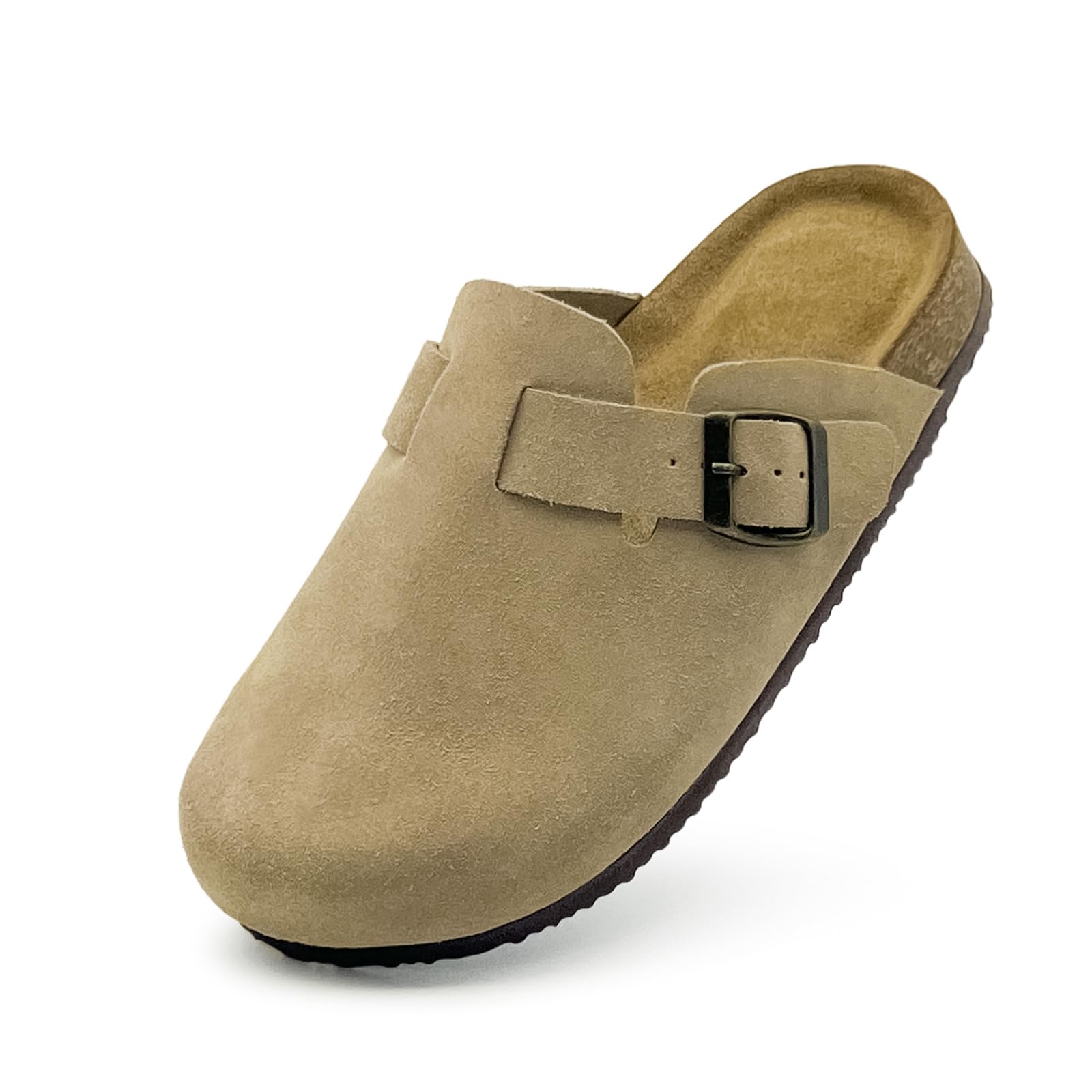 Enfants Daim Clogs Garçons Filles liège Pied Sandales Classiques Enfants Slip-on Pantoufles Arch Support Intérieur Extérieur Sandales en Liège avec Boucle Réglable