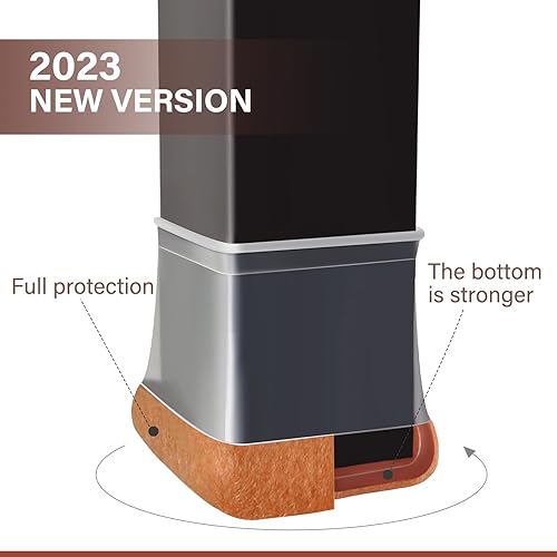 Miniatura 3 de Protector de suelo para patas de silla, deslizadores de suelo, protectores de goma para patas de sillas para suelos de madera dura, almohadillas de
