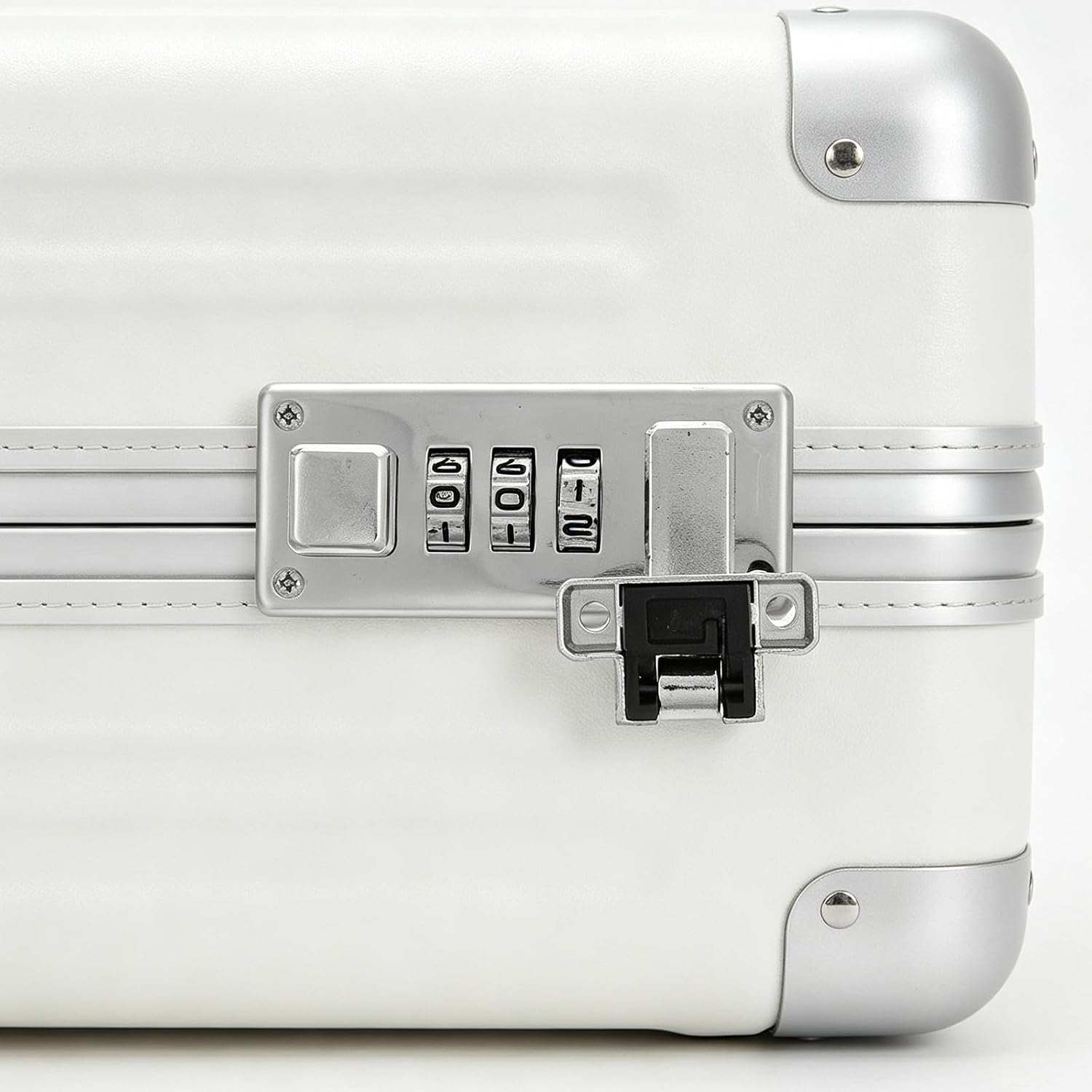 Luggage Combination Locks 2pcs with 3-Digit Resettable Password Zinc Alloy Quick One-Hand Operation, Manual Press Latch, Matte Antiscratch Surface for Backpack and Hard Case