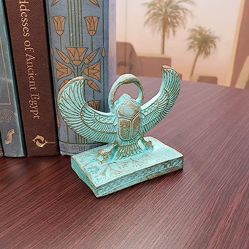 Estatua escarabajo alado patina 3 pulgadas miniatura 4