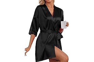 Women's Sexy Lace Satin Robe: A Sultry Synonym for Seduction