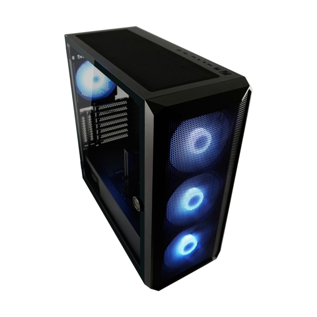 LC-Power Obsession_X 804B Gaming-Gehäuse ATX-Midi-Tower | Mesh-Frontpanel | 4X ARGB-Lüfter | Hartglas-Seitenteil | USB-C | 12 Lüfterplätze | 4 HDD/SSD Slots