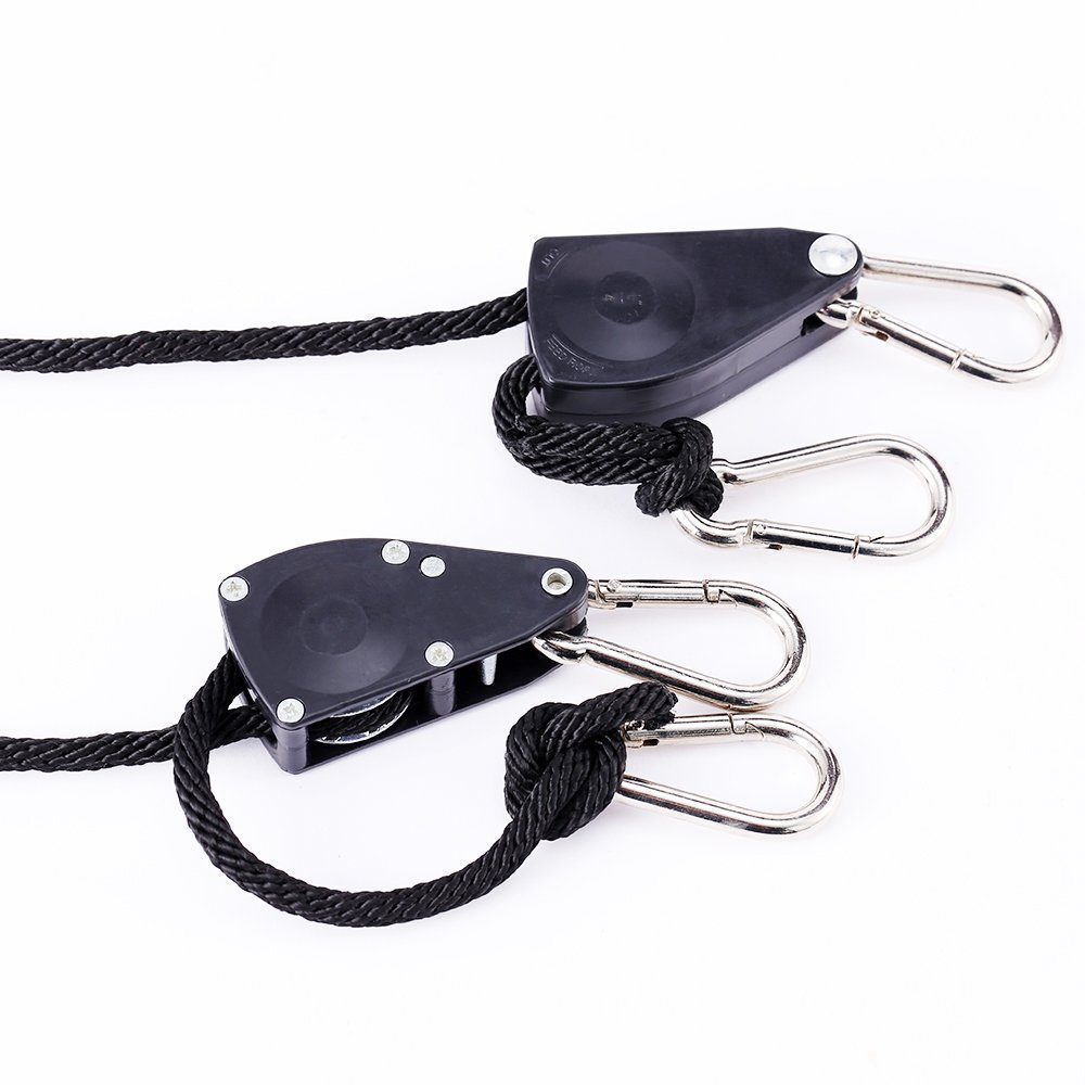 Game pad 2 Pack 10 ft Extension 2 Pair of 1/8 Inch Heavy Duty Adjustable Rope Clip Hanger (Black)