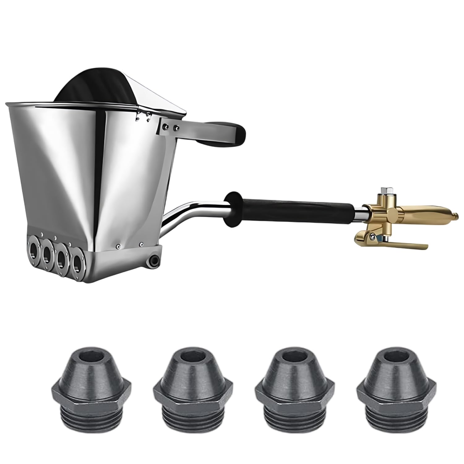 Pistola pulverizadora de 4 chorros, 3,5 L, mortero neumático de cemento Hopper para lechada, pistola de cemento, máquina de enyesado, para paredes y techos, herramienta de pintura