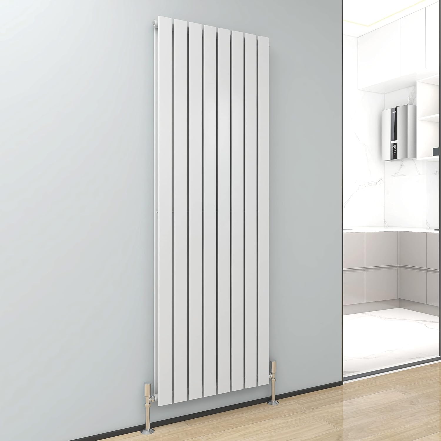 Mcc Direct White Vertical Radiator Double Flat Panel 1800X544mm Designer Vertical Radiator(White)