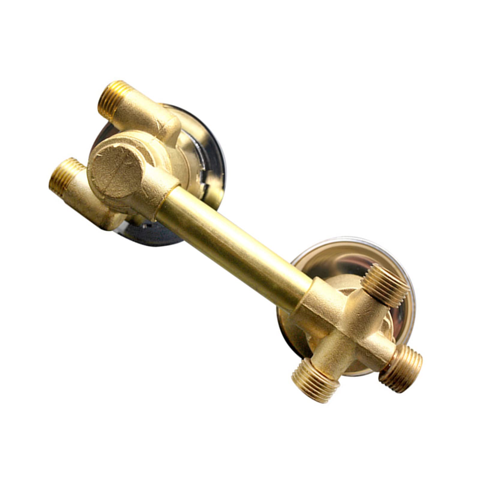 ZYCHSJXA Upgraded 2/3/4/5 Way Brass Shower Valve Mixer, Thermostatic Faucet with G1/2 Diverter, Dual Handle Control, Cartridge, 3 Output, 10cm Tap