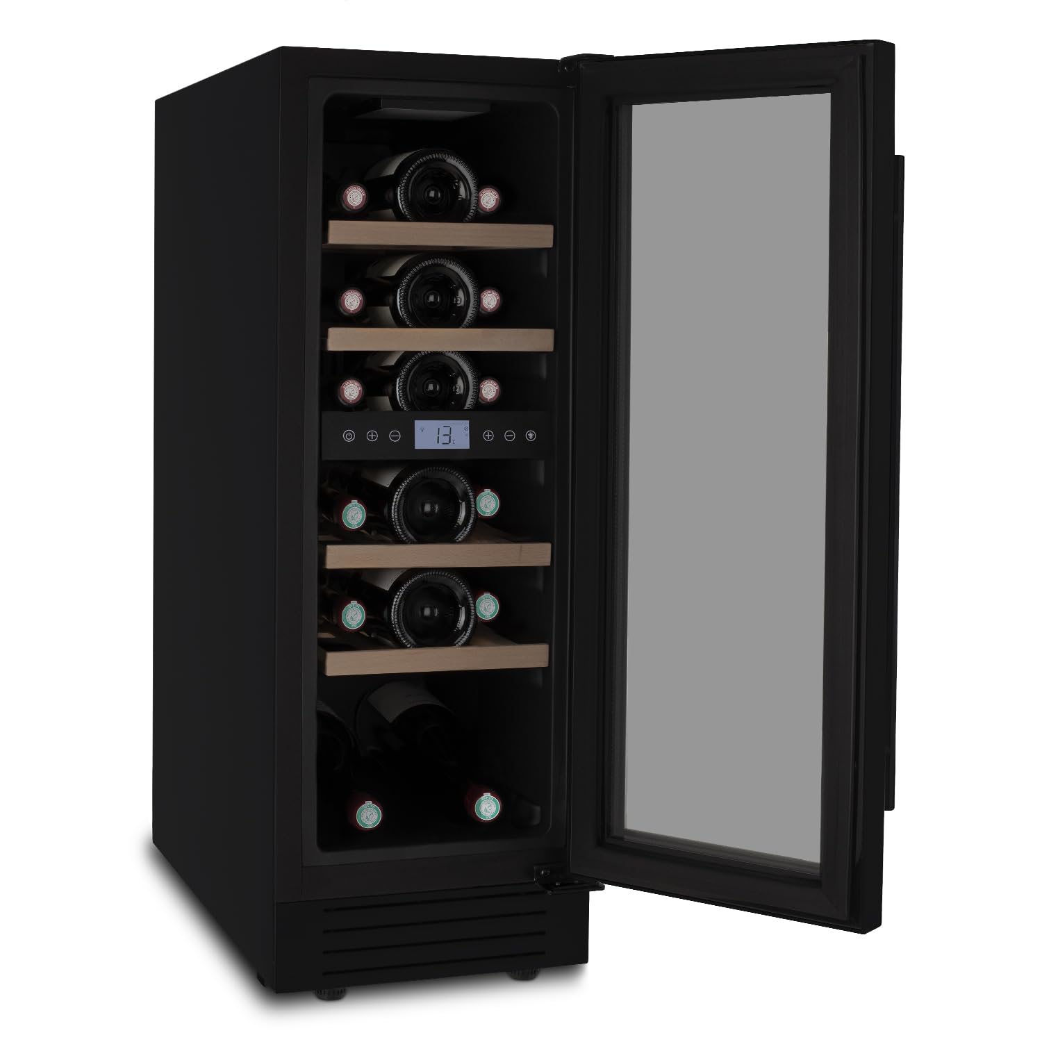 LES PETITS CHAMPS Vinoteca encastrable 17 botellas CAVCEDB17, 53L, Negro