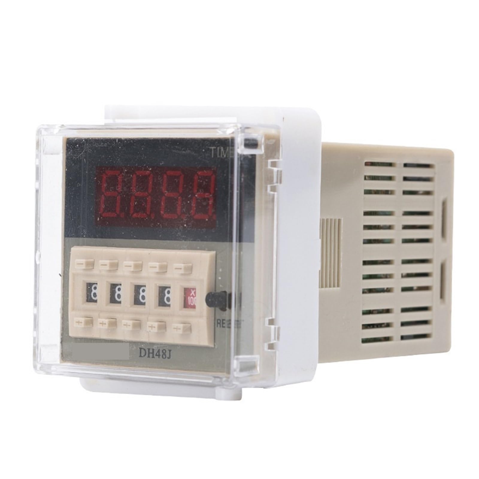 Relé de tiempo DH48J con pantalla digital y base incluida AC36V 4