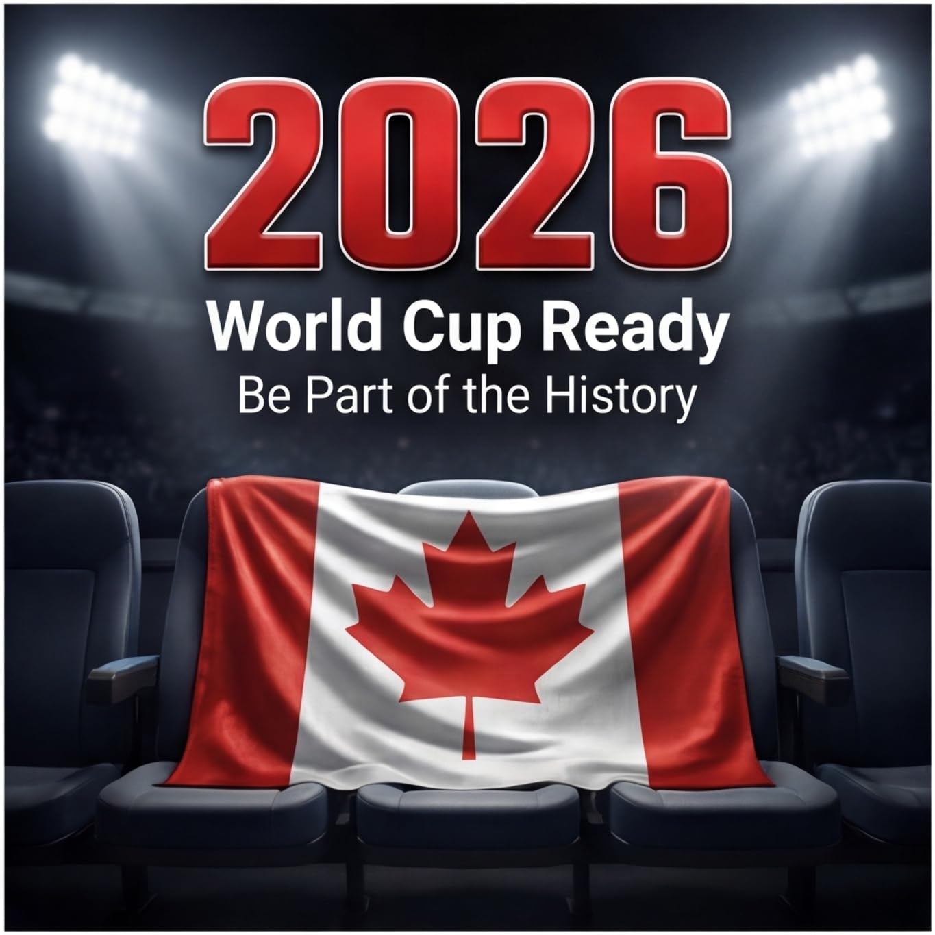 2026 Canada World Cup Flag 5x4.2FT – Canadian National Team Banner for 2026, Polyester, Double Stitched, Easy to Hang – Indoor/Outdoor Canada Soccer Fan Decor for World Cup — view 4
