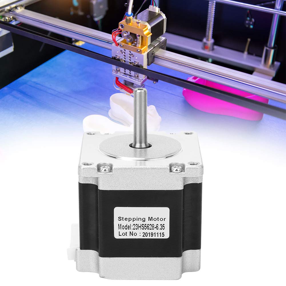 Moteur Pas à Pas NEMA 23 23HS5628 6, 35 Mm/8 Mm Fil de Cuivre Pur Sortie de Câble à 4 Broches pour Imprimantes 3D Équipement de Surveillance Machines D'emballage Textile (Diamètre