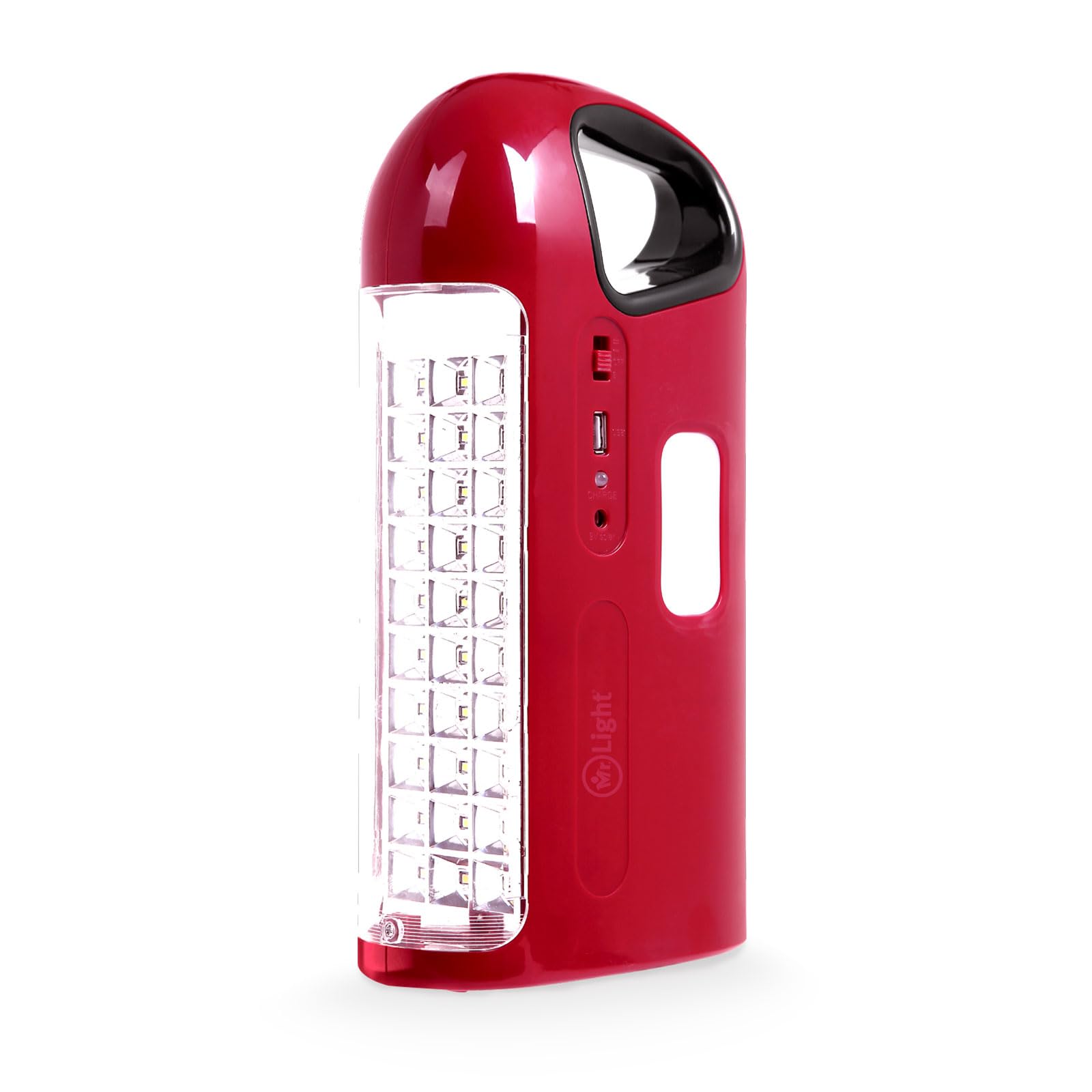 Mr. Light Rechargeable LED Lantern - Emergency Lantern with Portable Handle - 66pcs Hi-Power LEDs, 18 Hours Working - AC/DC/Solar Inputs -3 Side Light Emergency Light - 2 Year Warranty, 670V9