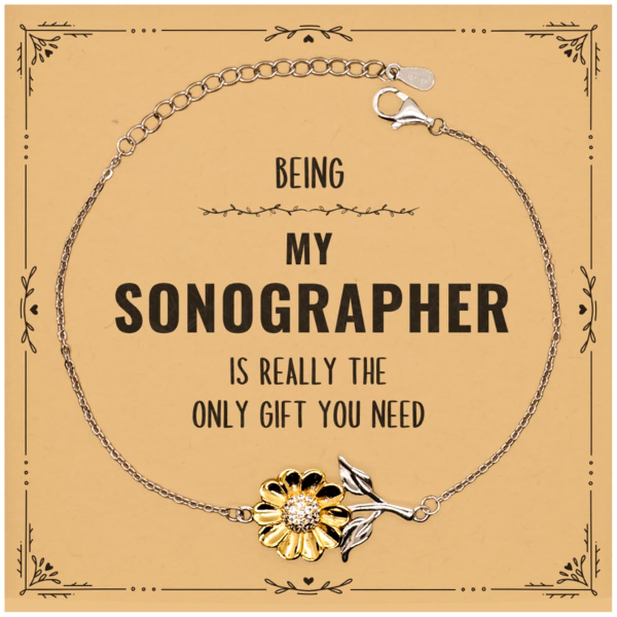Sonographer Christmas Gifts Coworker, To My Sonographer Keychain Message Card Gifts, Birthday Gifts For Sonographer Being My Sonographer is really the only gift you need