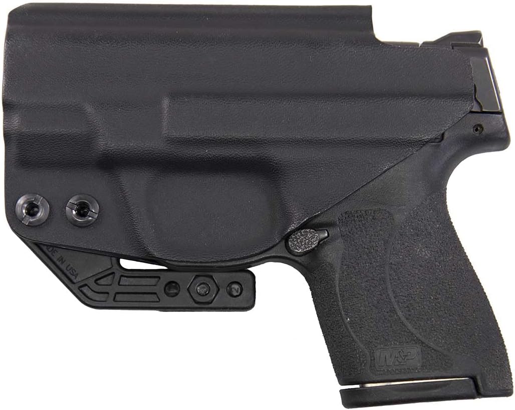 FDO Industries IWB Kydex Holster Compatible with S&W M&P Shield Plus 9/40 -Discreet Carry Concepts 1.5" Metal Monoblock Gear Clip - The Paladin Series - Made in USA