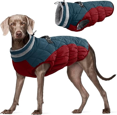 Miniatura 1 de FUAMEY Chaqueta de invierno para perro, abrigos para clima frío para perro, chaleco acolchado para perro, ropa cálida con cremallera, resistente al