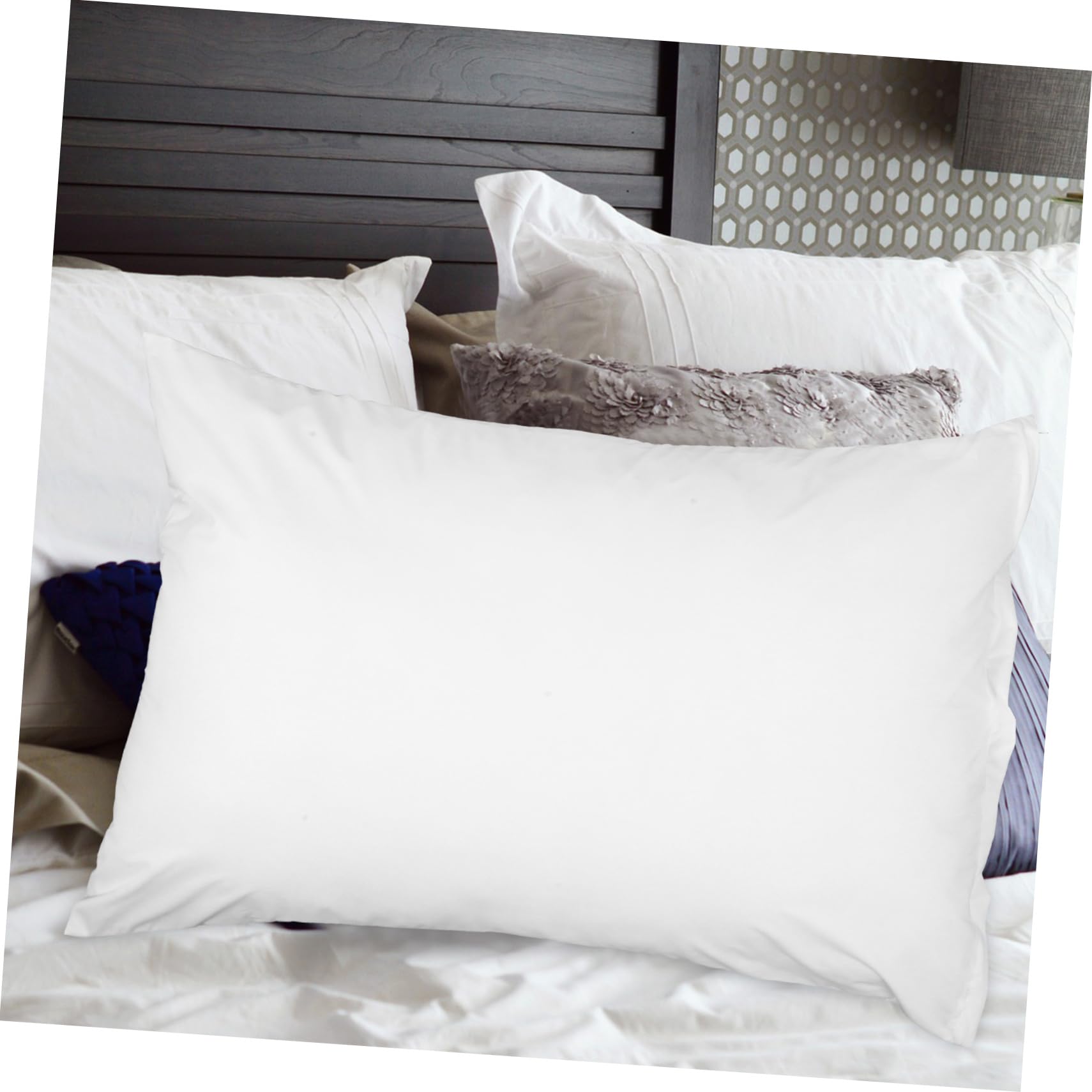 MAGICLULU Protector de Almohada, 4 Fundas de Poliéster Suaves y Cómodas, Diseño Extraíble para Hogar y Sala de Estar
