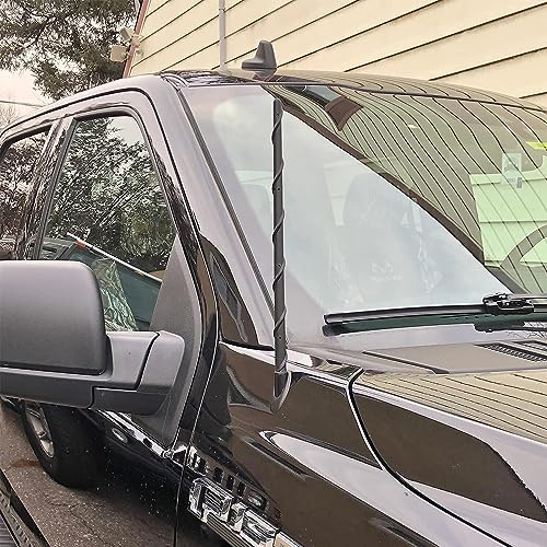 Image of BASIKER 16 Inch Antenna Fit for Ford F150 F250 F350 2009-2024 2025 2026 | Fit for Ford F150 Accessories, Truck Car F-150 F 150 Antenna Replacement, Upgrade Off Road Pickup Radio Signal, Screw Include