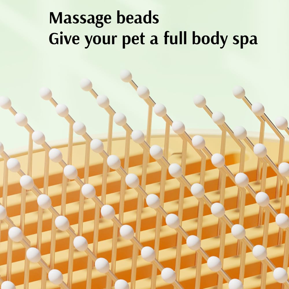 Cepillo de aseo para mascotas para gatos y perros, cepillos para gatos de interior, cepillos de aseo con función de masaje para pelo corto y largo, elimina el pelo suelto y la capa inferior, cepillo