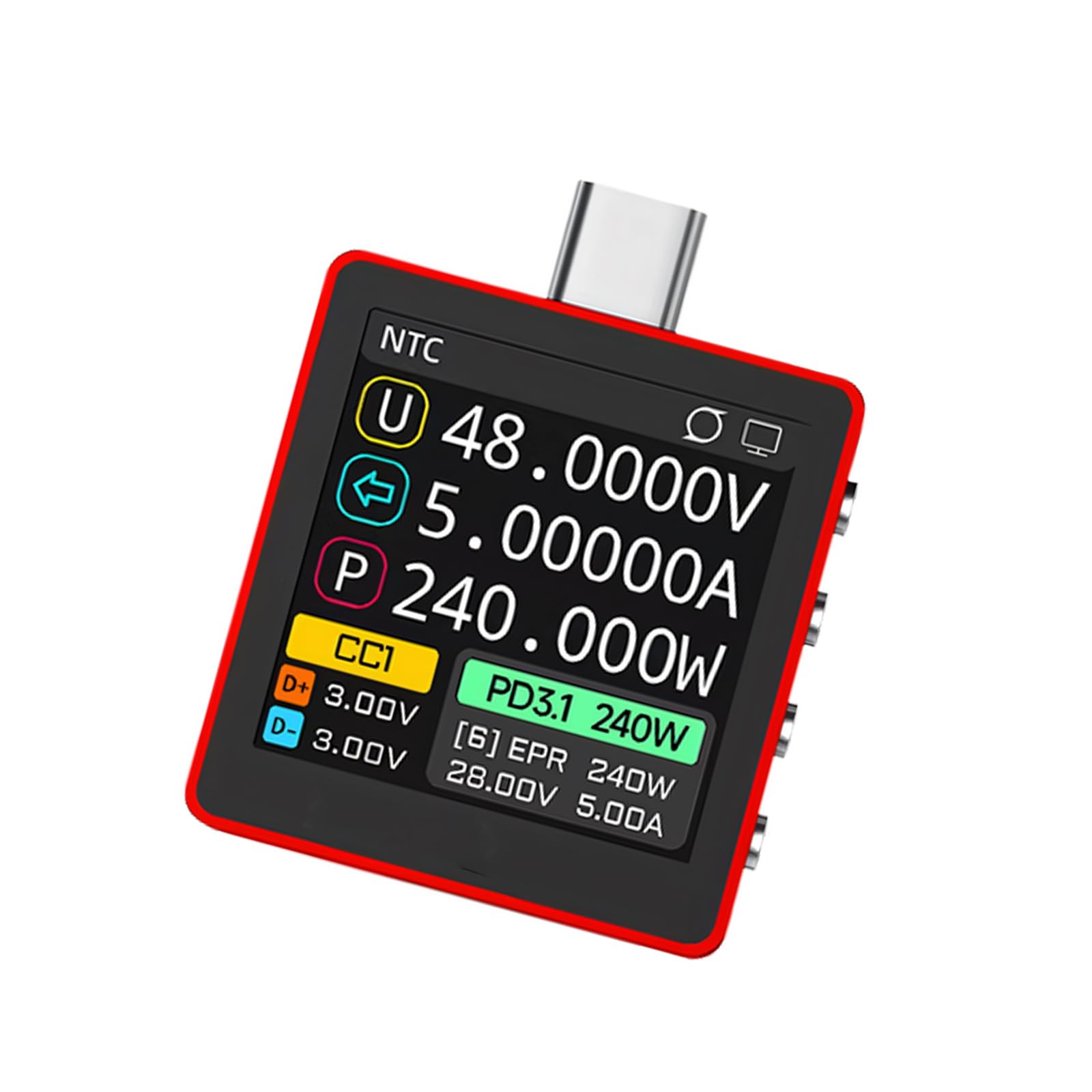 Testeur de puissance USB C pour vérifier la charge rapide 48V PD3.1 de vos PC portables