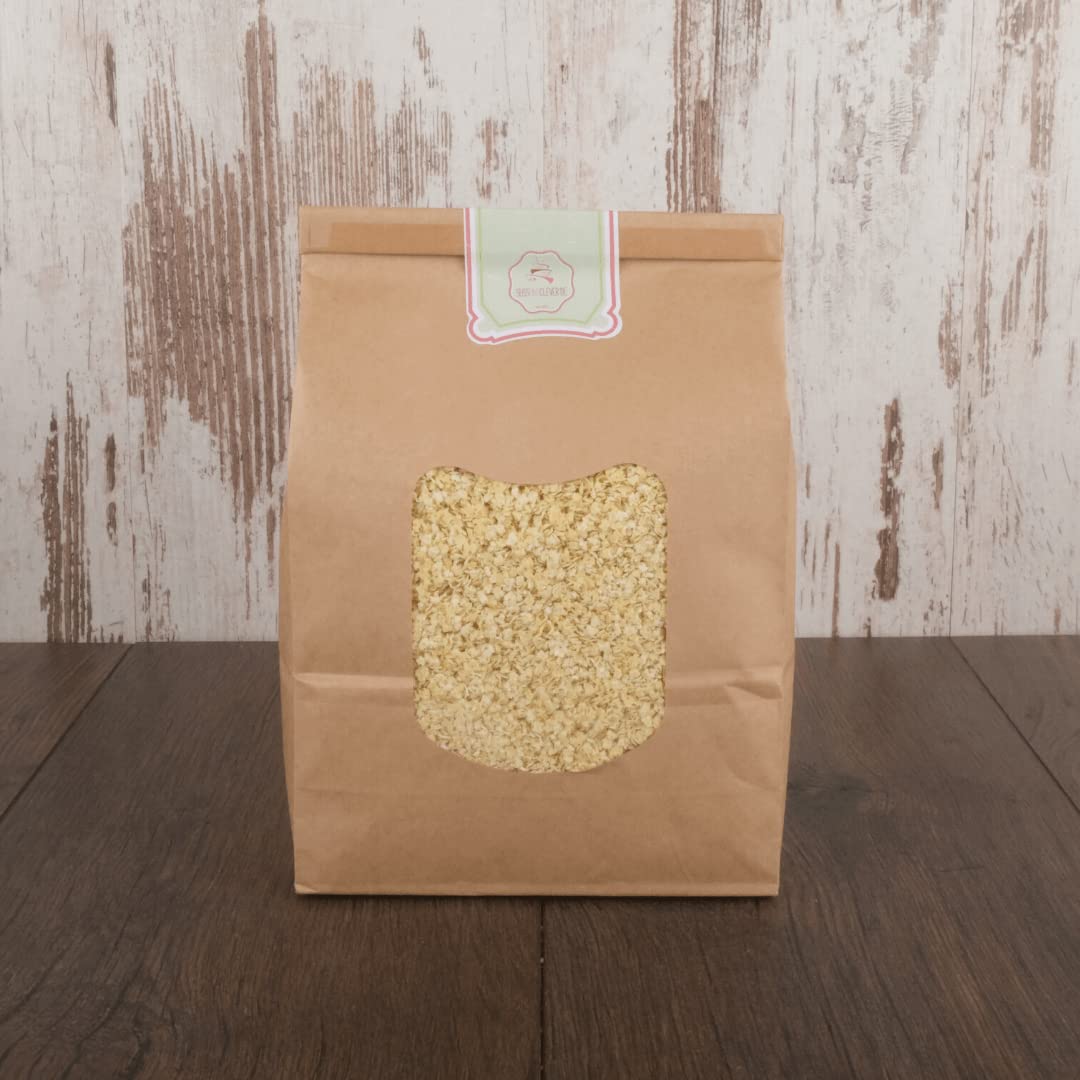 süssundclever.de® Bio Hirseflocken | aus Europa | 5,0 kg (5 x 1,0 kg) | Hirse | plastikfrei und ökologisch-nachhaltig abgepackt