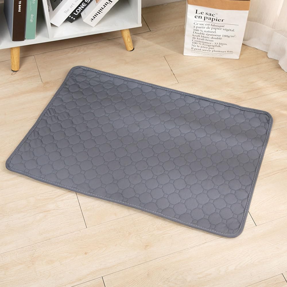 Chickwin Reusable Puppy Pads, Absorbent Puppy Training Pads Washable Dog Training Pads, Non-Slip Large Pee Pads Dogs for Travel, Car, Home (50x70cm(2Pack),Grey)