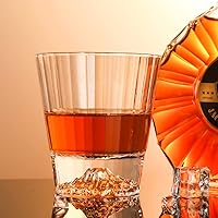 Vista 8 de XIANGBAN Vasos de whisky, vasos de bebida cortados a mano de 10 onzas, vasos de whisky de cristal de cristal, vasos de borbón, vidrio anticuado