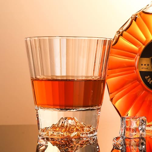 Miniatura 8 de XIANGBAN Vasos de whisky, vasos de bebida cortados a mano de 10 onzas, vasos de whisky de cristal de cristal, vasos de borbón, vidrio anticuado