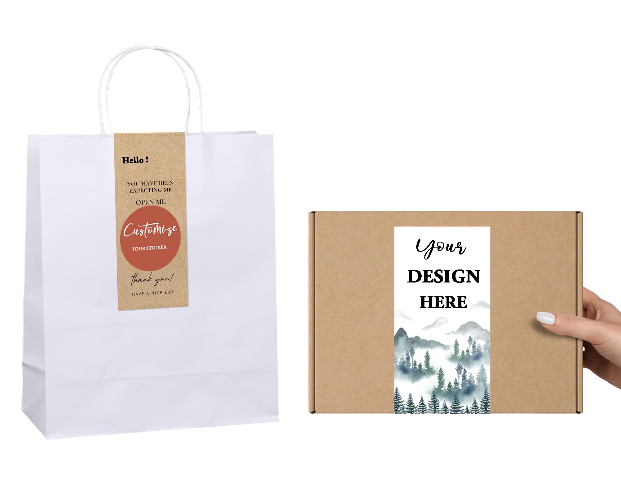 WtuyeCustom Box Seal Sticker,Personalized Packaging Labels,Shipping Label, Mailing Sticker,Parcel Sticker,Sealing Stickers,Personalized Logo Labels for Handmade,Bottle,Brand Stickers (Various sizes)