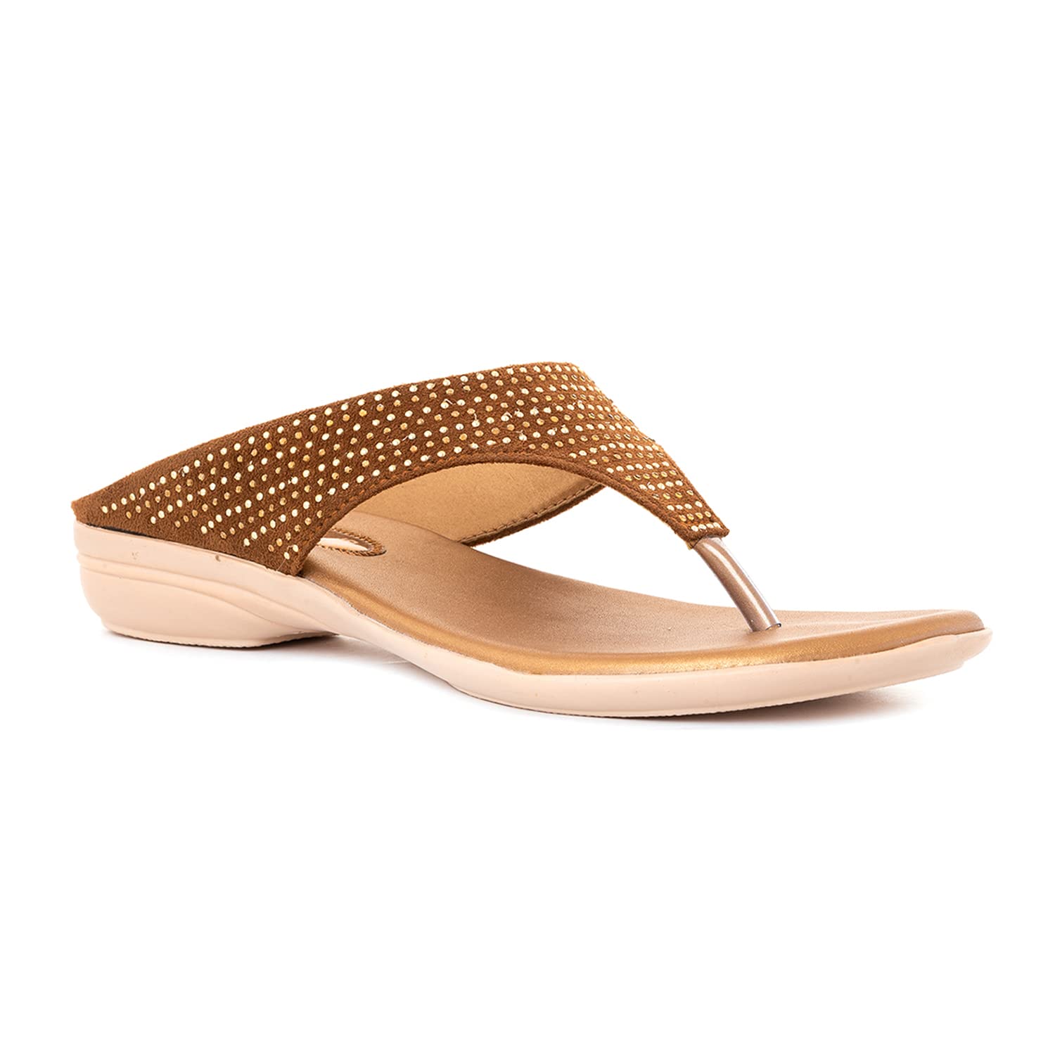 Khadims Brown Flat Slip On Sandal for Women (6511033) (B0CX5GLLGW) Amazon Price History, Amazon Price Tracker