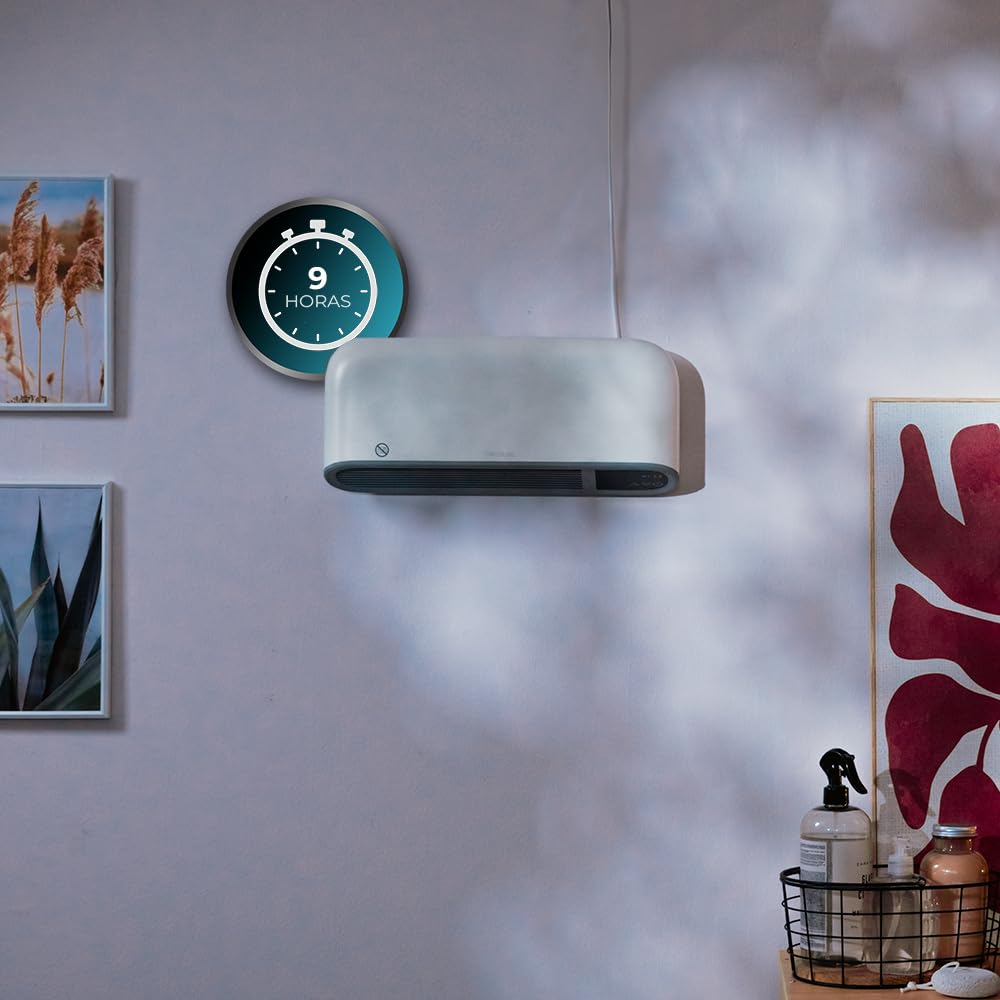 Cecotec Scaldabagno Ceramico ReadyWarm 2000 Max Box Ceramic Connected. 2000 W, Display LED, Termostato Regolabile, Controllo via Wifi, Protezione IP22, Timer, Protezione da Surriscaldamento