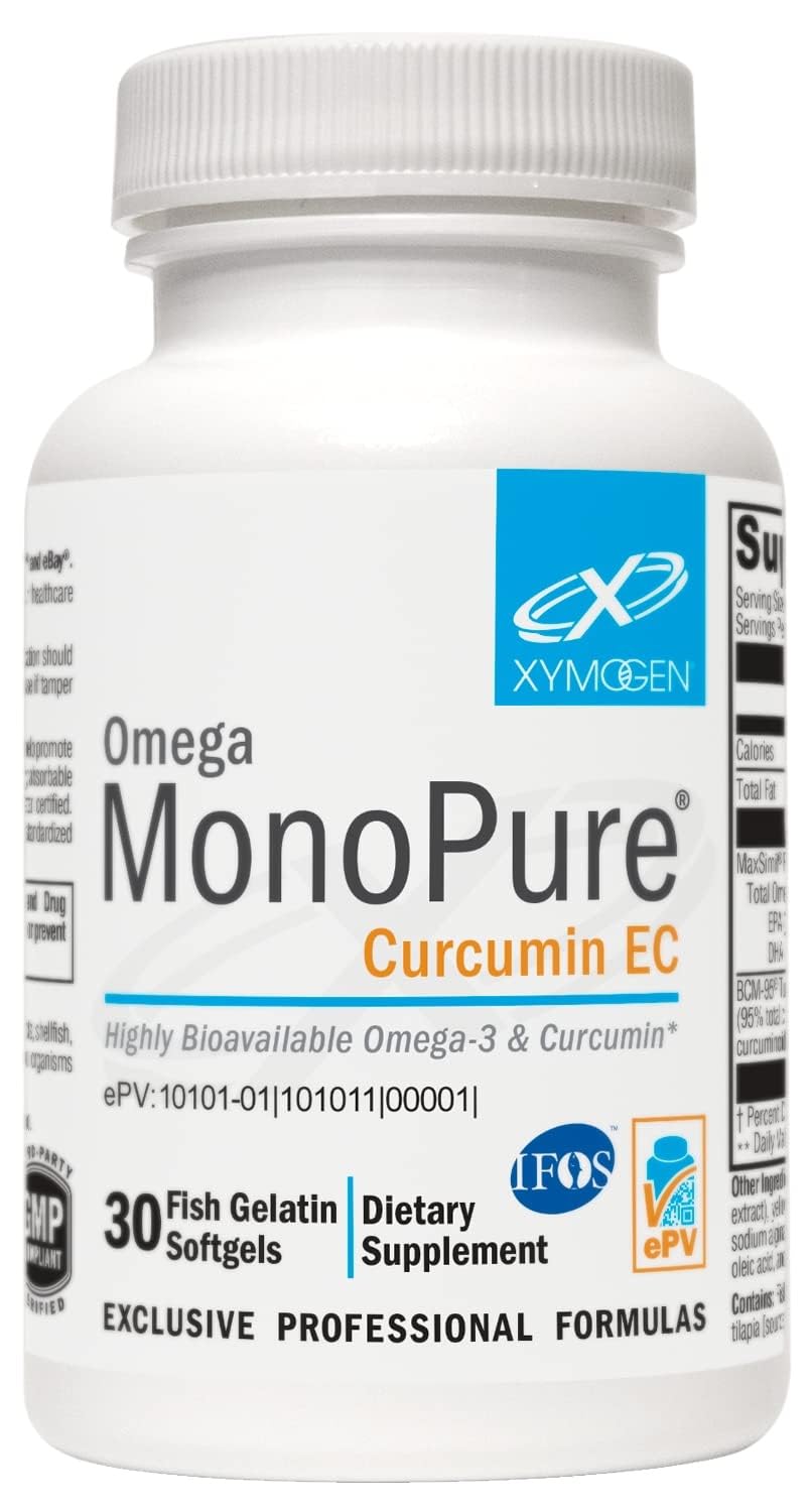 XYMOGEN Omega MonoPure Curcumin EC, 30 Softgels