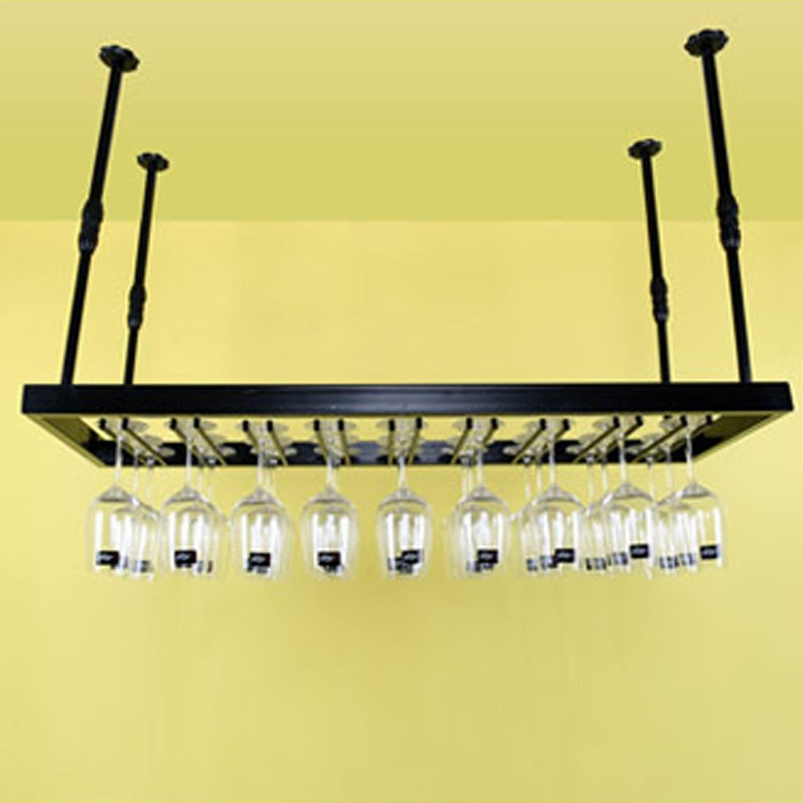 Support de plafond pour bouteilles et verres style bar