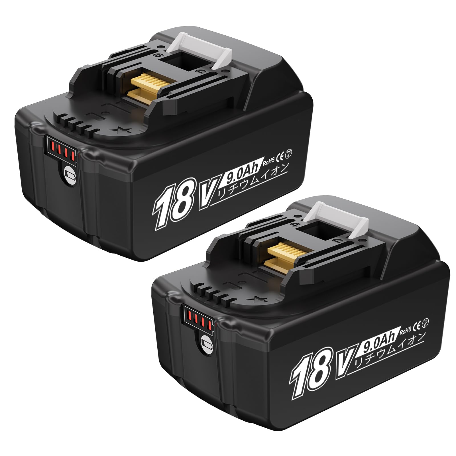 Amazon.co.jp: 9.0Ah 大容量 互換 マキタ 18V バッテリー - 2個セット 