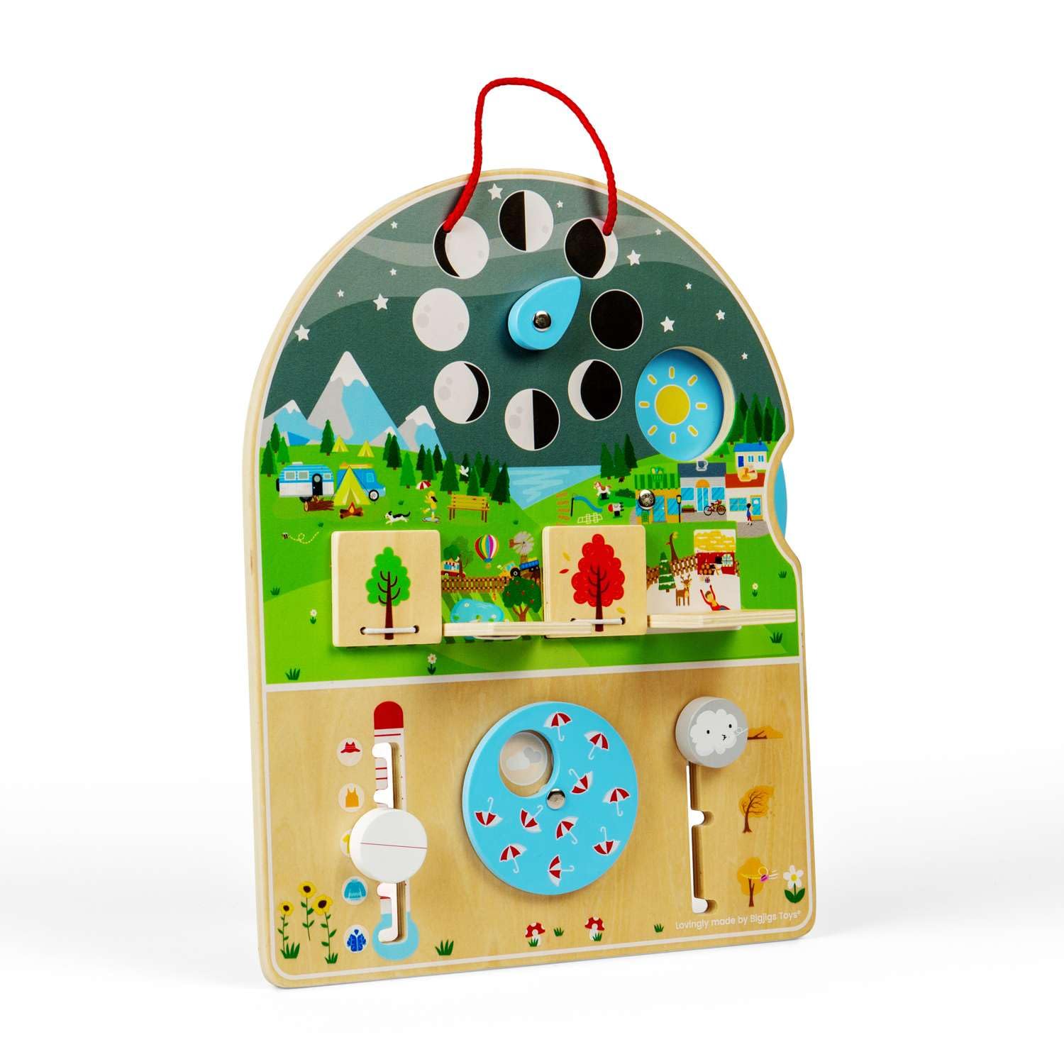 Bigjigs Toys Holz Wettertafel, visuelles & interaktives Wetterdiagramm