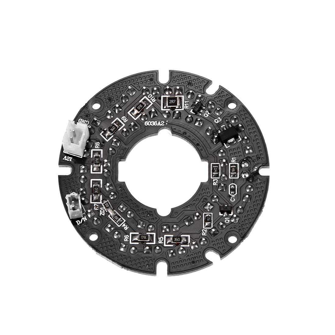 Piastra Rotonda IR 36 LED 850 nm 90° per Telecamera CCTV 5 Pezzi