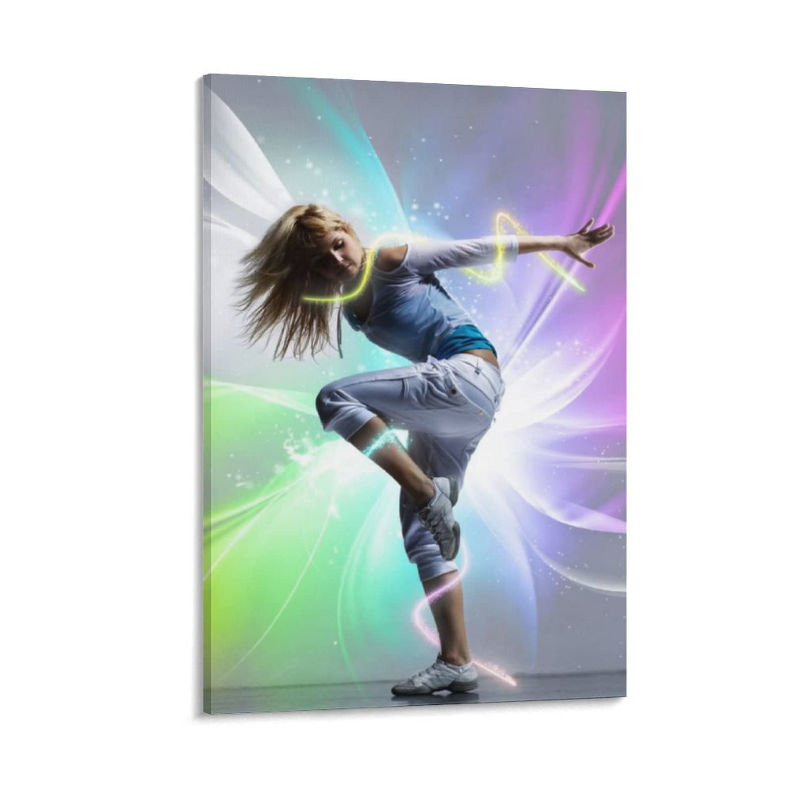 HipHop Dance Cool Girl - Poster artistico, su tela, da parete, 60 x 90 cm