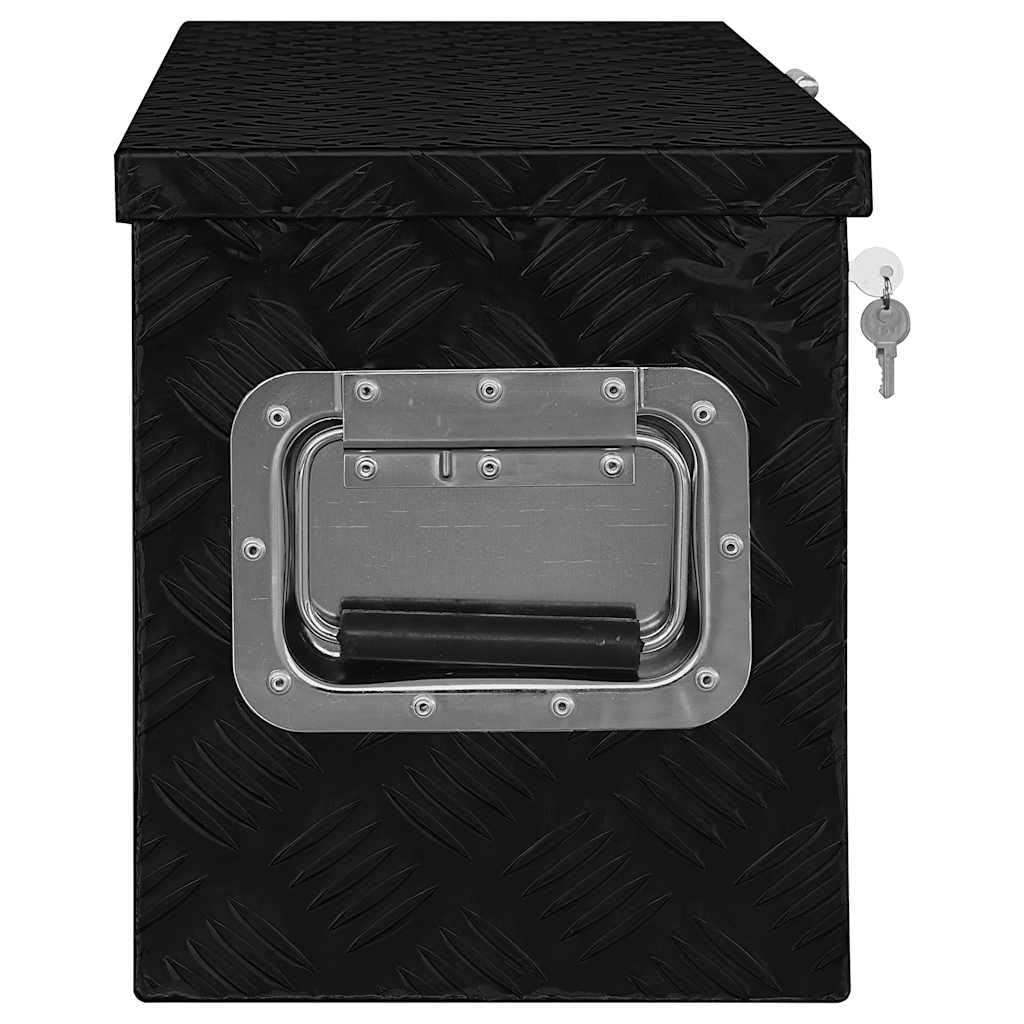 Genérico Caja de Aluminio Negra 80x30x35 cm,Bricolaje,Accesorios de Bricolaje,Organización y Almacenamiento de Herramientas,Cajas de herramientas-146442