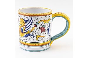 Italian Ceramic Mug Raffaellesco - Handmade Masterpiece of Art
