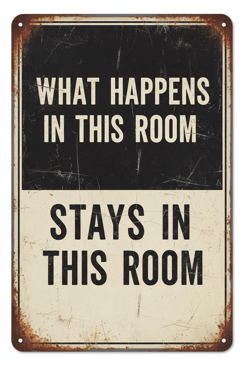 Maternity Photography Funny Metal Tin Sign, 12x8 Inch, Wall Dcor -man Cave Bar Home Bedroom Door What Happens In This Room Stays In This Room Vintage Signs Aluminum Plates Printed