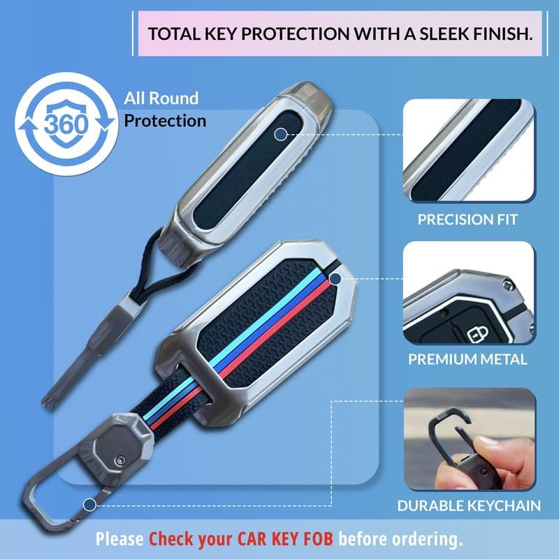 Image of NEODRIFT 'KeyShield' Car Key Cover for Maruti Suzuki Baleno (Shape 2, 02 Buttons) (Durable, Stylish, and 360 Protection)