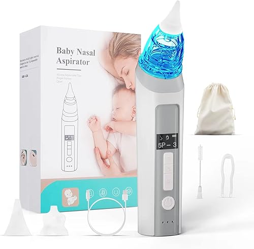 LPYFRG Aspirador nasal para bebé succión de nariz ajustable de 9 niveles succión de nariz eléctrica para bebé recién nacidos y niños pequeños