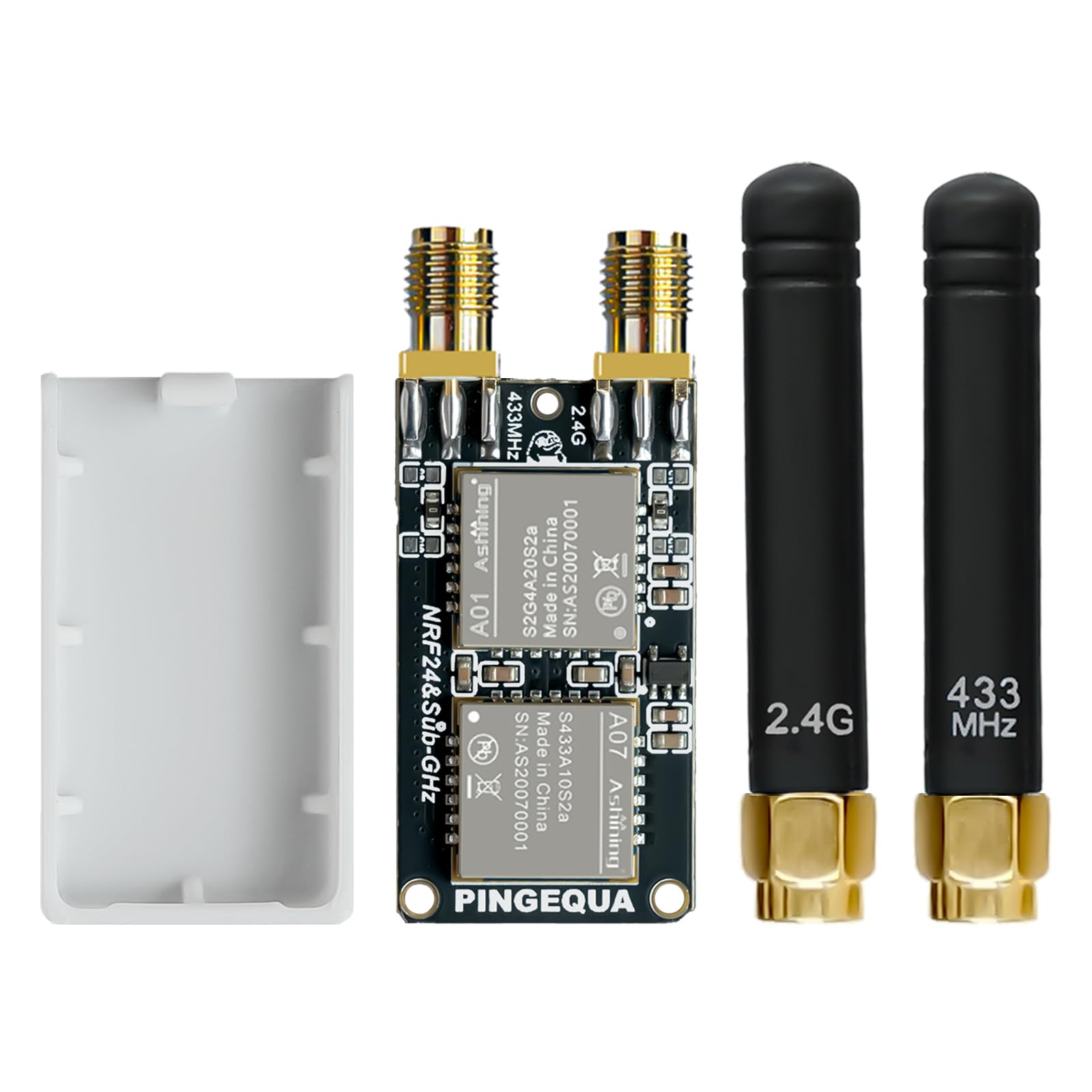 Flipper Zero NRF24 & CC1101 - Devboard RF 2 en 1, módulo inalámbrico ultracompacto, 2,4 GHz y 433 MHz, alto rendimiento, conmutación automática, Plug & Play (con estuche impreso en 3D)