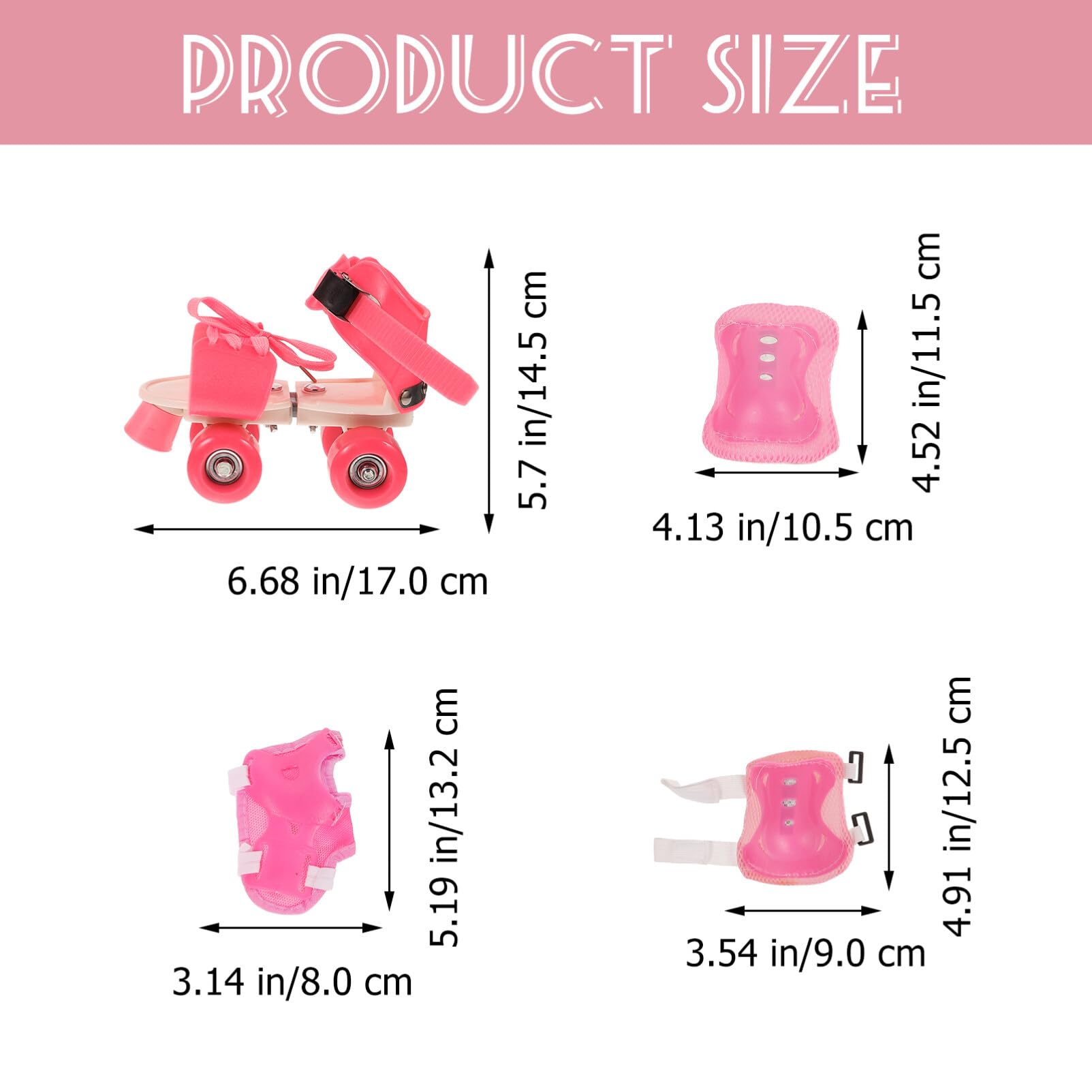 BESPORTBLE Boys and Girls Roller Skates with 8 Pads 26-32 Size Adjustable Inline Skates for Boys Girls with Comfortable Fit