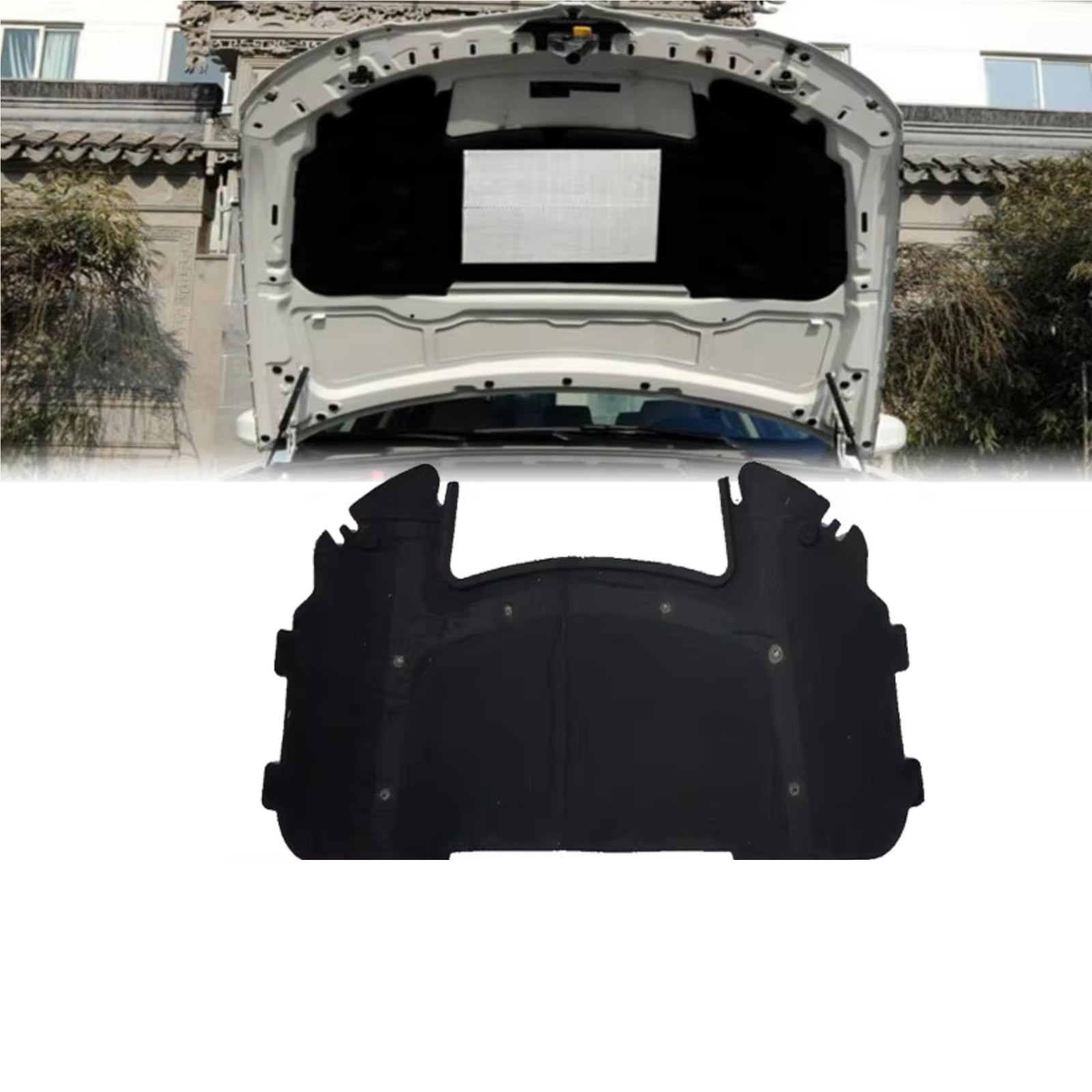 Dämmung Haube Vordere Haube Motor Isolierung Baumwolle Pad Schalldichte Wärme Thermische Matte Kompatibel Mit Für E90 Für 323i 325i OEM 51487059260